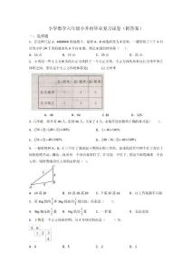 小學數學六年級小升初畢業復習試卷(附答案)