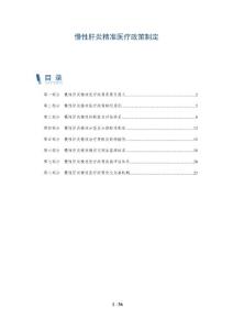 慢性肝炎精准医疗政策制定