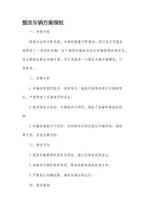 整改車輛方案模板
