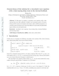 General decay of the solution for a viscoelastic wave equation with a time-varying delay term in the internal feedback