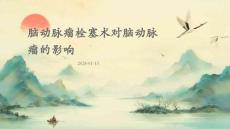 脑动脉瘤栓塞术对脑动脉瘤的影响
