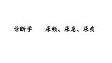 诊断学- 尿频、尿急、尿痛