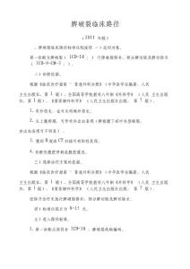 脾破裂临床路径