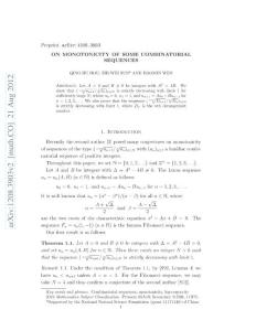 On monotonicity of some combinatorial sequences