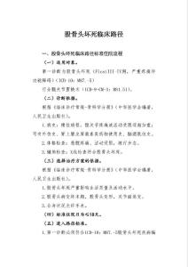 股骨头坏死临床路径