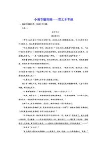 高考語文復習：小說專題訓練雙文本專練