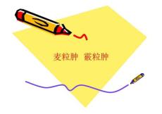 麦粒肿和霰粒肿