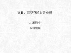 第Ⅱ、Ⅲ型脊髓血管畸形