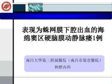 硬脑膜动静脉瘘