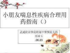 儿童喘息性疾病合理用药指南