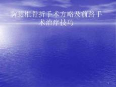 胸腰椎骨折选择治疗