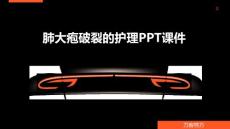 肺大疱破裂的护理PPT课件