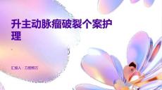 升主动脉瘤破裂个案护理