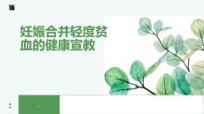 妊娠合并轻度贫血的健康宣教