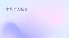 非典个人报告