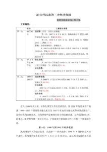 90年代以來的三大經濟危機