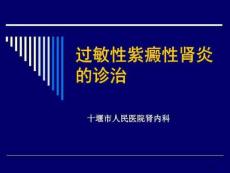 紫癜性肾炎课件培训课件