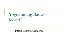 Robotics-Programming Basics
