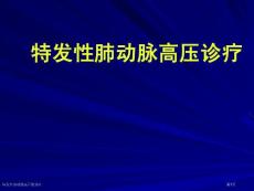 特发性肺动脉高压的诊疗专家讲座