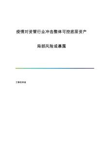 疫情对资管行业冲击整体可控底层资产局部风险或暴露