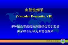 血管性痴呆培训课件