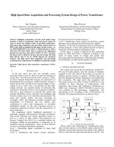 High Speed Data Acquisition and Processing System Design of Power Transformer