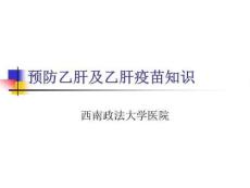 预防乙肝及乙肝疫苗知识培训课件