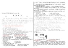 高二政治第二學期期中考試試卷