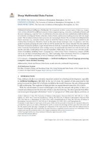 深度多模態數據融合 Deep Multimodal Data Fusion