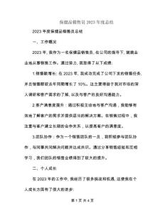 保健品銷售員2023年度總結(jié)