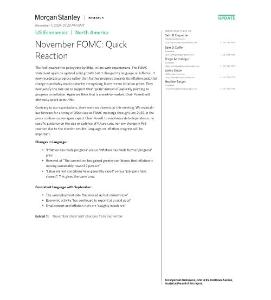 摩根士丹利-宏觀-對11月FOMC的分析與反應241107