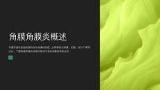 角膜角膜炎的诊断与护理