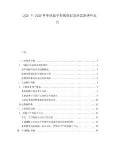 2024至2030年中国扁平形鹅卵石数据监测研究报告