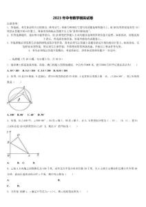 2023屆河南省新鄉市一中教育集團中考數學押題試卷含解析