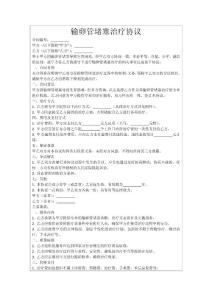 输卵管堵塞治疗协议