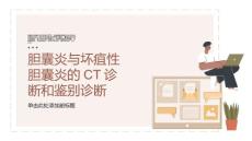 胆囊炎与坏疽性胆囊炎的CT诊断和鉴别诊断