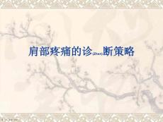 肩部疼痛的治疗及诊断深入培训ppt