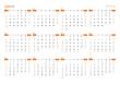 2025_2026_2027_三年日歷表共28款_橫版_A4可直接打印