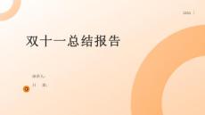 雙十一總結(jié)報(bào)告