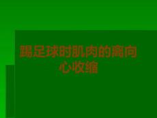踢足球时肌肉的离向心收缩