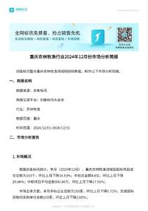 招標(biāo)采購結(jié)果：重慶農(nóng)林牧漁行業(yè)分析報(bào)告-2024.12.01-2024.12.31中標(biāo)結(jié)果匯總