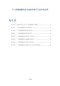十二烷基硫酸钠在石油和天然气工业中的应用-深度研究