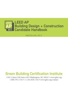 LEED AP 美国绿色建筑认证考试官方复习材料 BD+C Candidate Handbook