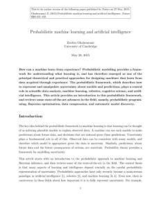 Probabilistic machine learning and artificial intelligence