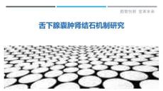 舌下腺囊肿肾结石机制研究-详解洞察