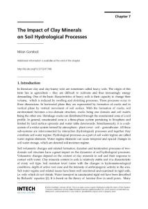 The impact of clay minerals on soil hydrological processes