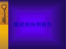 眼底病病例报告