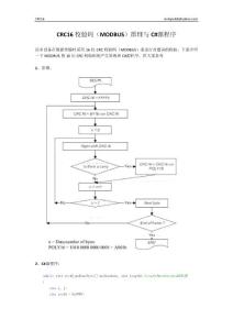 CRC16校验码（MODBUS）原理与C#源程序