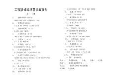 2025年工程建設現場英語五百句