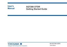YOKOGAWA橫河AQ7280 OTDR Getting Started Guide使用說明書